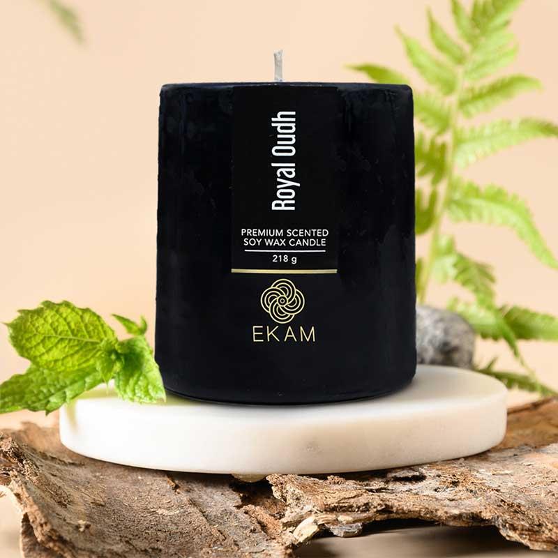 Royal Oudh Pillar Scented Candle