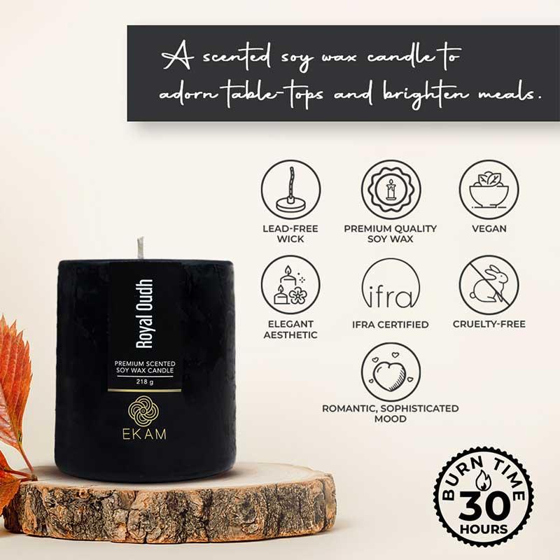 Royal Oudh Pillar Scented Candle