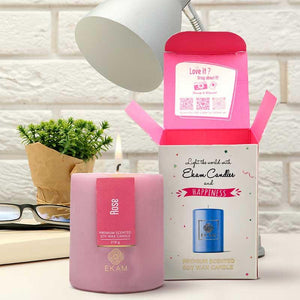 Rose Pillar Scented Candle