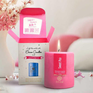 Sweet Pea Pillar Scented Candle