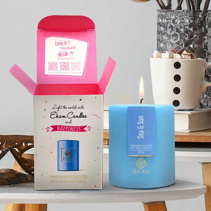 Sea & Sun Pillar Scented Candle