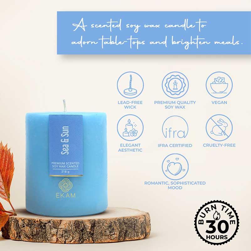 Sea & Sun Pillar Scented Candle