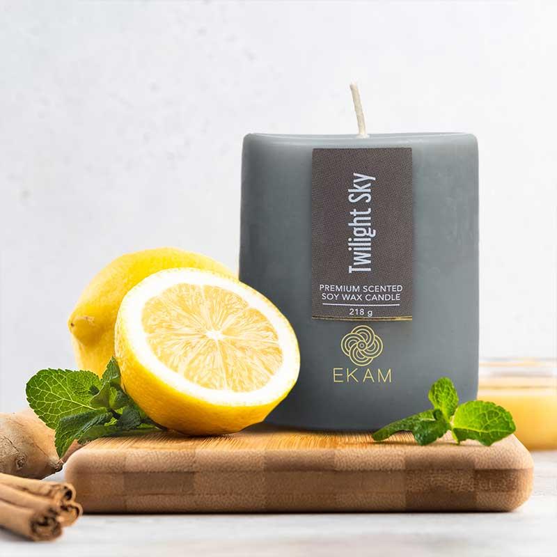 Twilight Sky Pillar Scented Candle