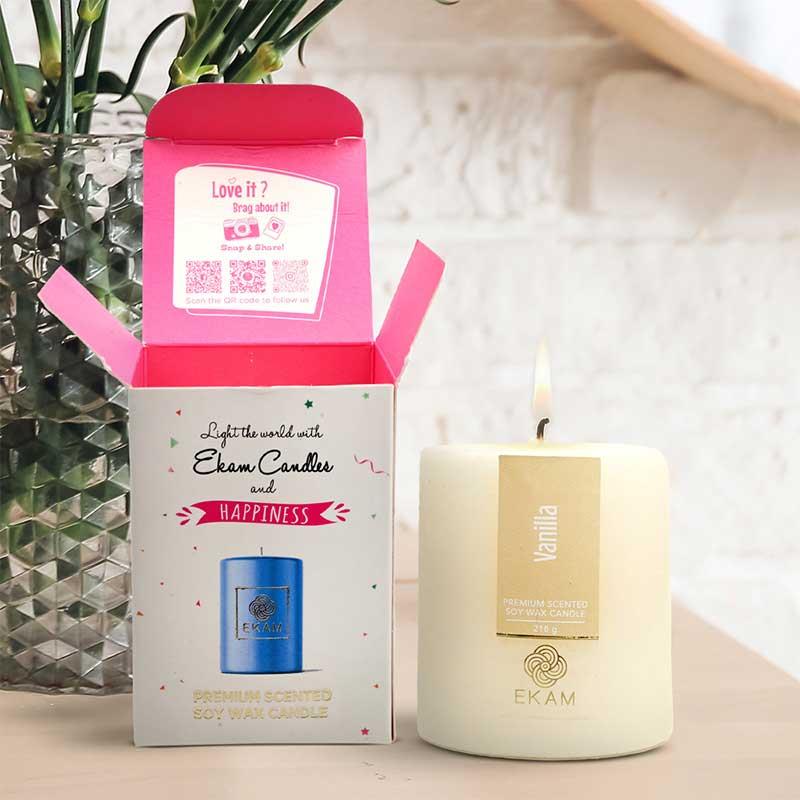 Vanilla Pillar Scented Candle