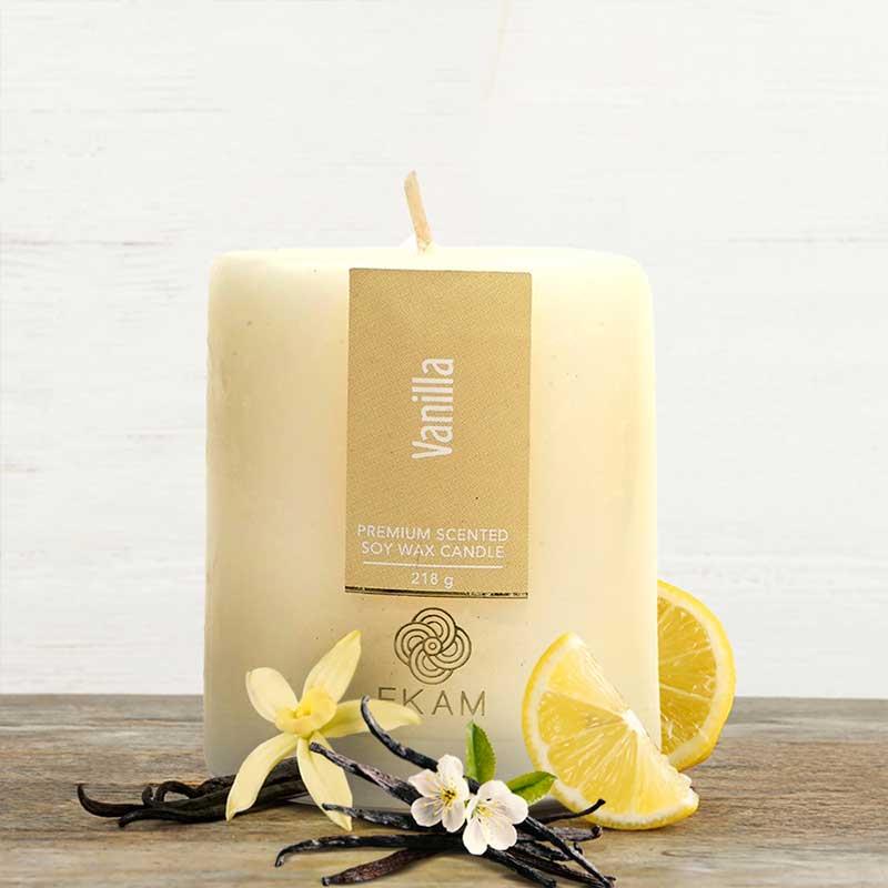 Vanilla Pillar Scented Candle