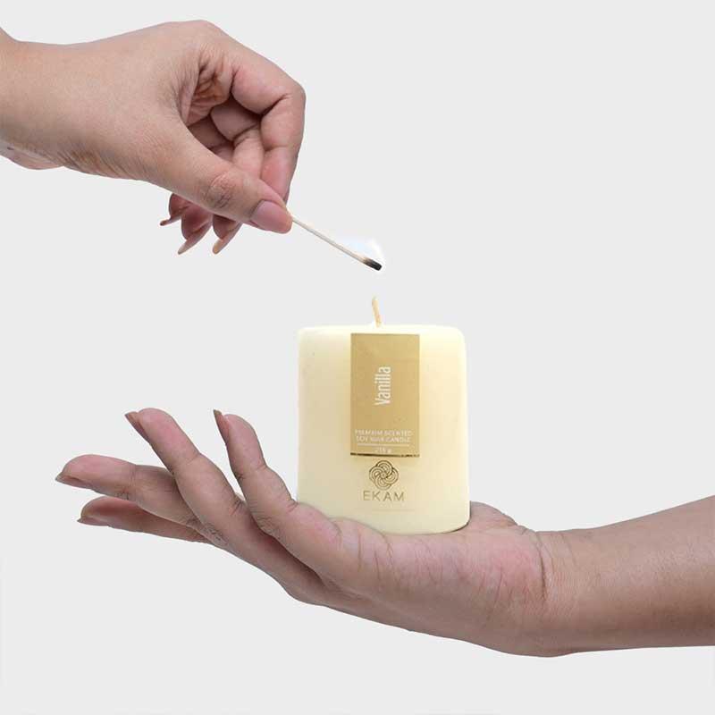 Vanilla Pillar Scented Candle