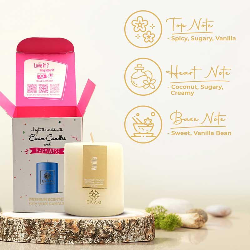 Vanilla Pillar Scented Candle