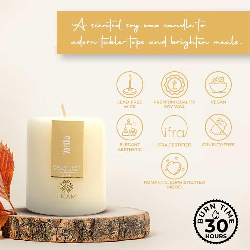 Vanilla Pillar Scented Candle