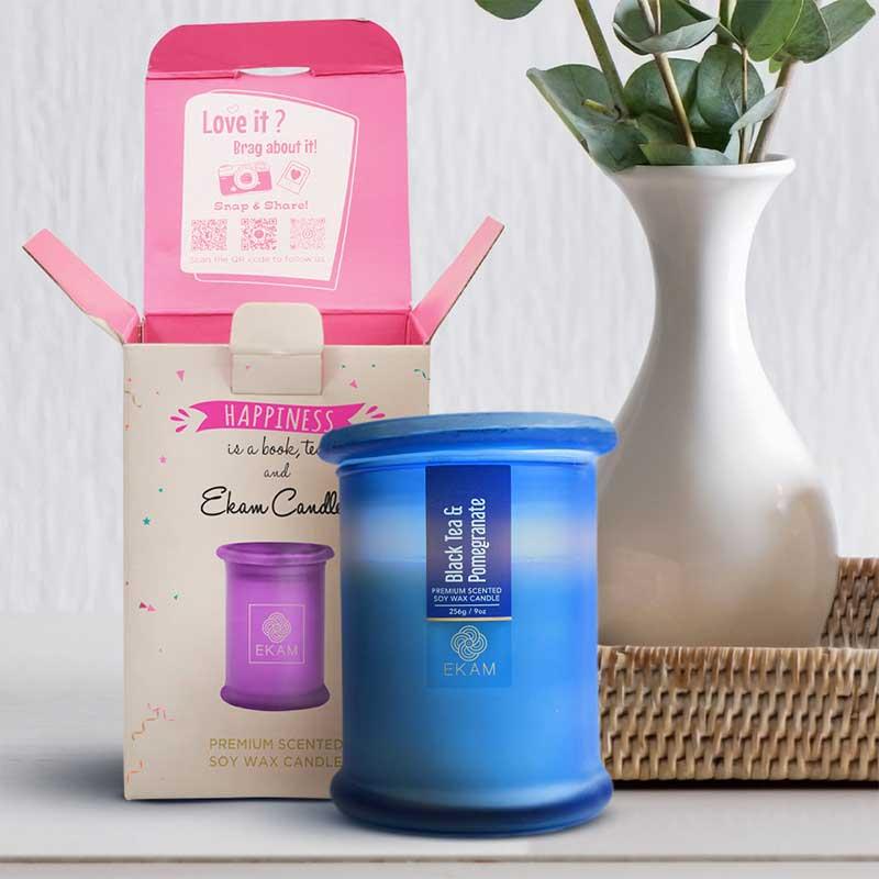 Black Tea & Pomegranate Ring Jar Scented Candle