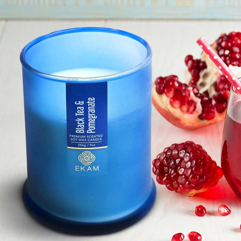 Black Tea & Pomegranate Ring Jar Scented Candle