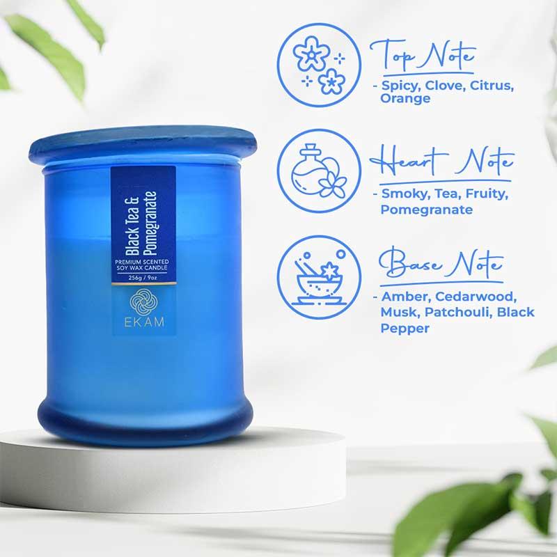 Black Tea & Pomegranate Ring Jar Scented Candle