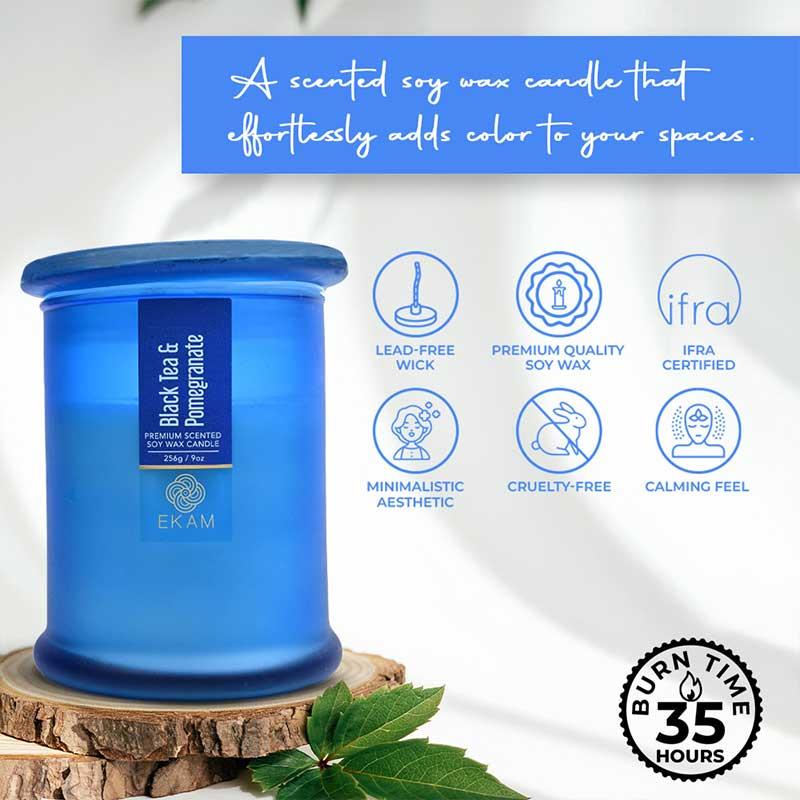 Black Tea & Pomegranate Ring Jar Scented Candle