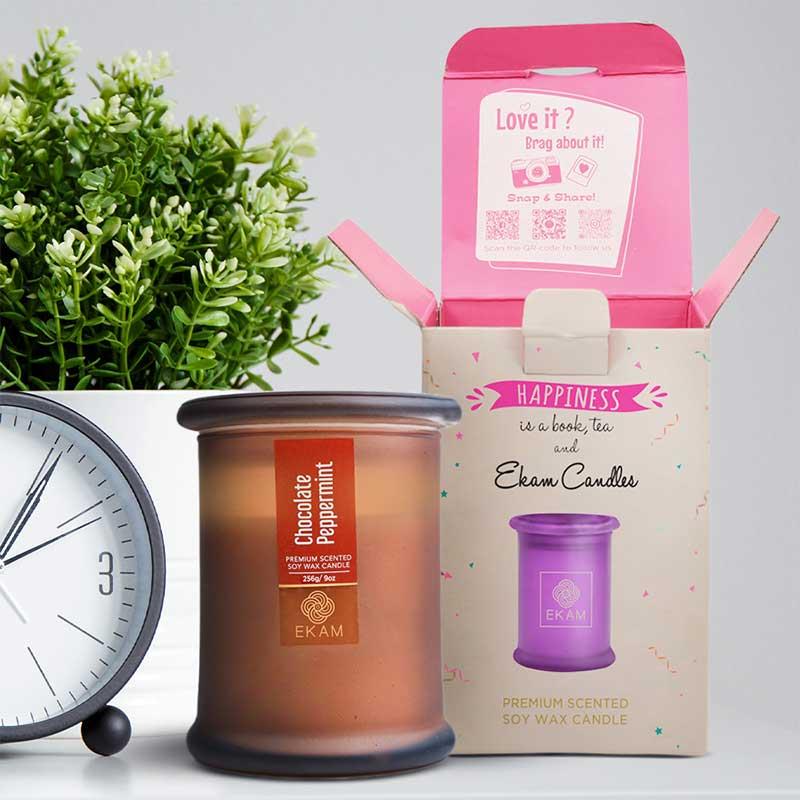 Chocolate Peppermint Ring Jar Scented Candle