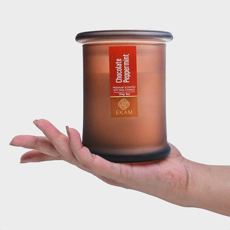 Chocolate Peppermint Ring Jar Scented Candle