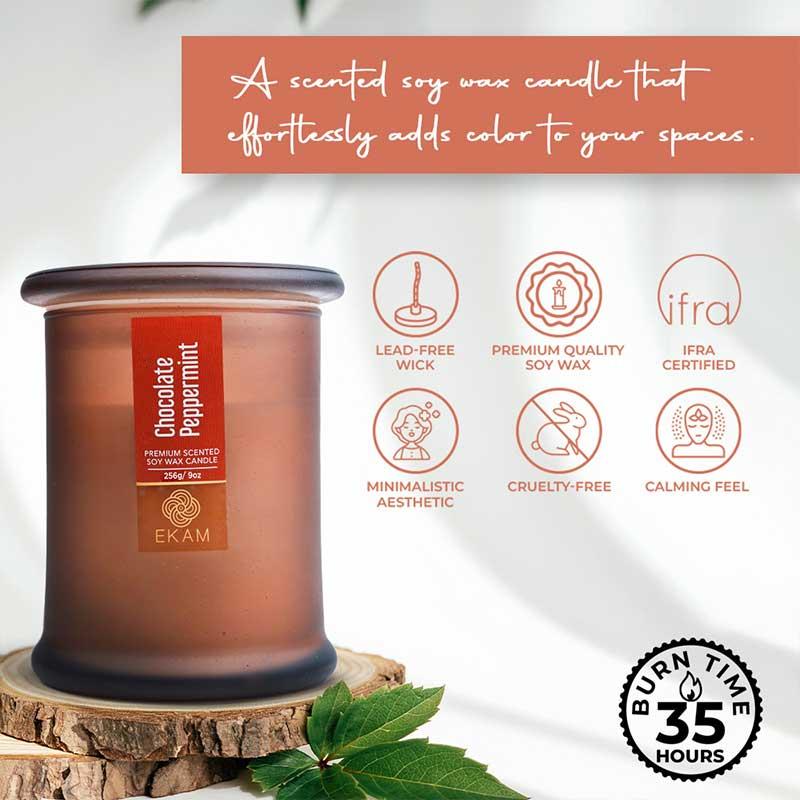 Chocolate Peppermint Ring Jar Scented Candle