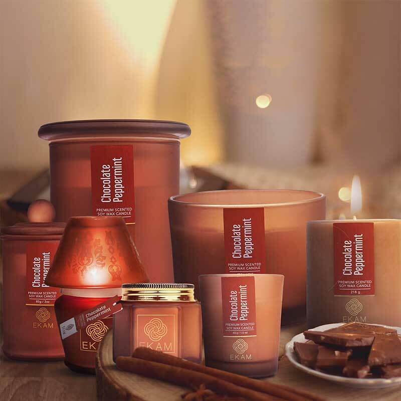 Chocolate Peppermint Ring Jar Scented Candle
