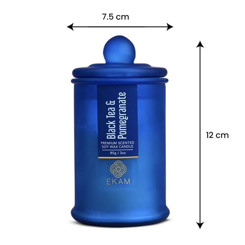 Black Tea & Pomegranate Apothecary Jar Scented Candle