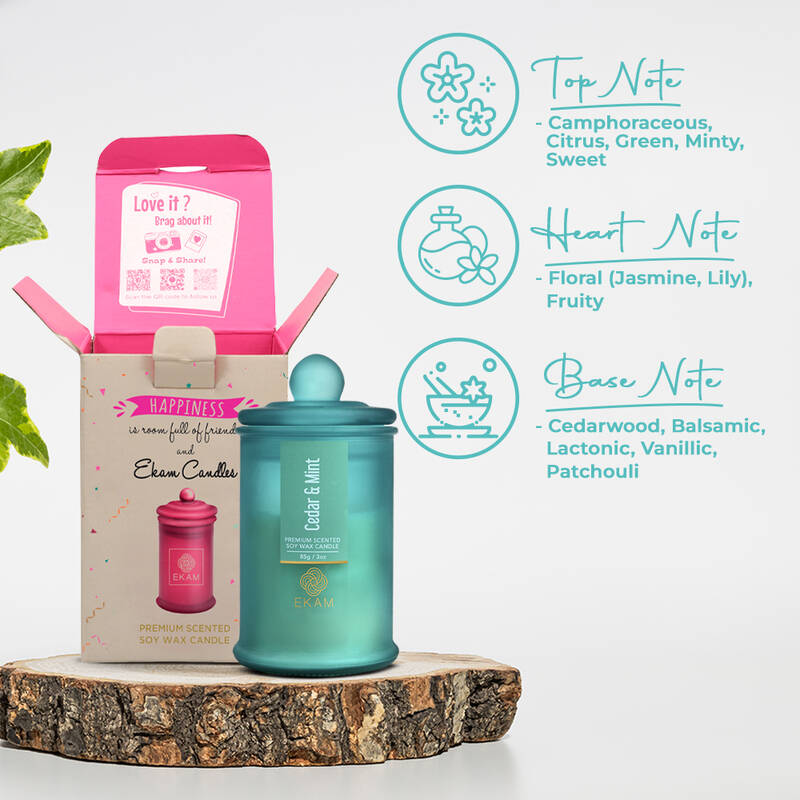 Cedar & Mint Apothecary Jar Scented Candle