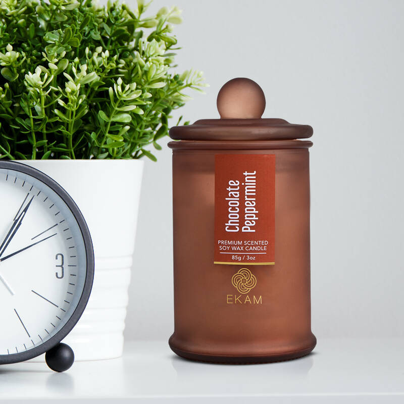 Chocolate Peppermint Apothecary Jar Scented Candle