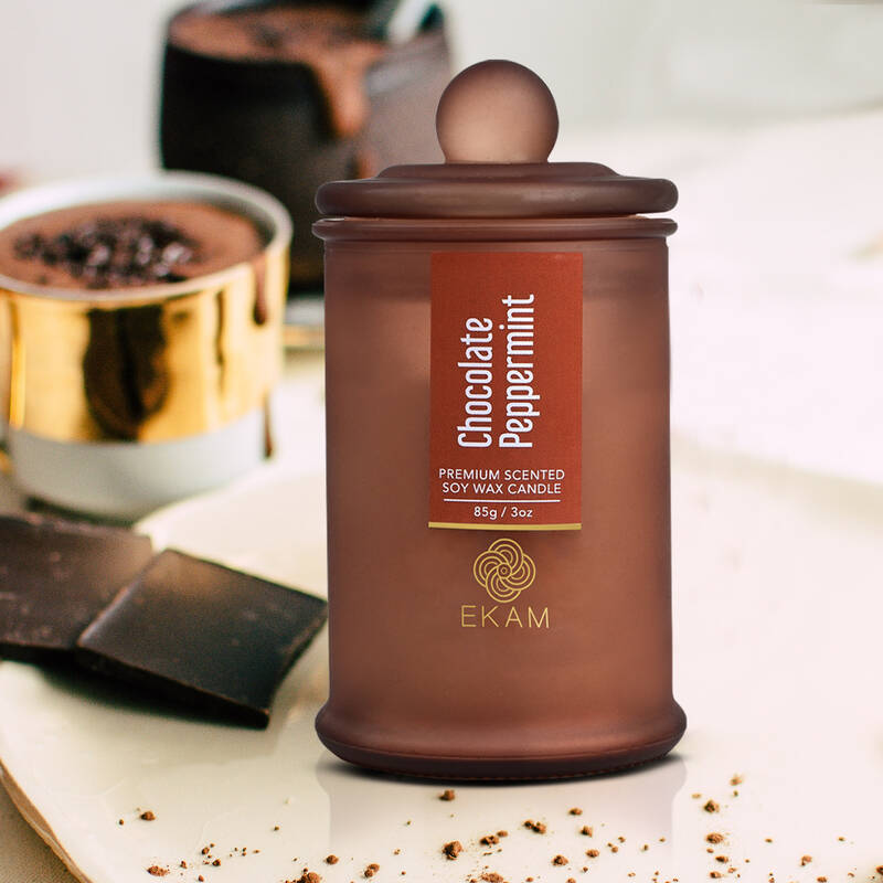 Chocolate Peppermint Apothecary Jar Scented Candle