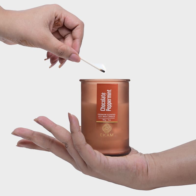 Chocolate Peppermint Apothecary Jar Scented Candle