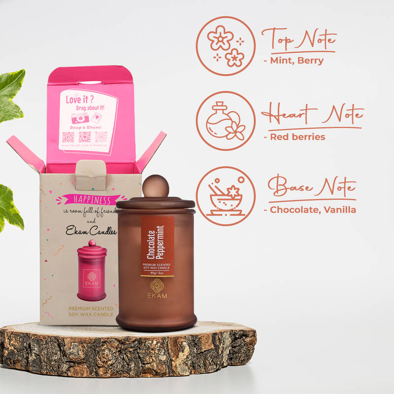 Chocolate Peppermint Apothecary Jar Scented Candle