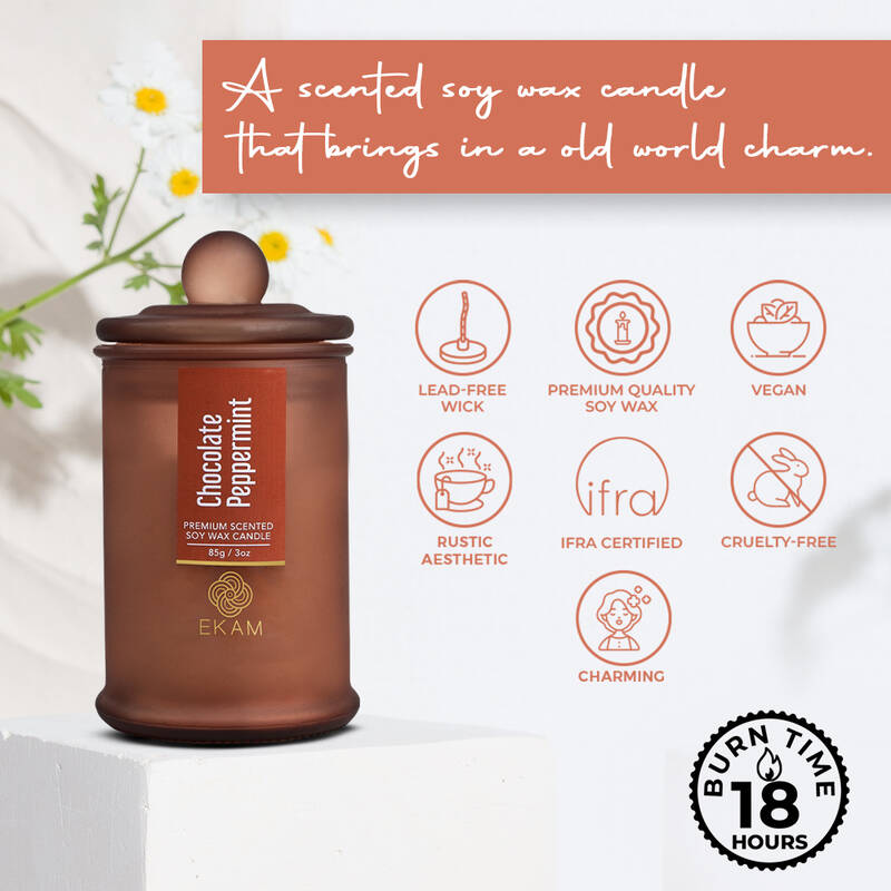 Chocolate Peppermint Apothecary Jar Scented Candle