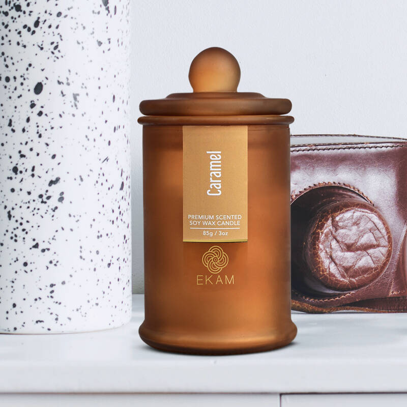 Caramel Apothecary Jar Scented Candle