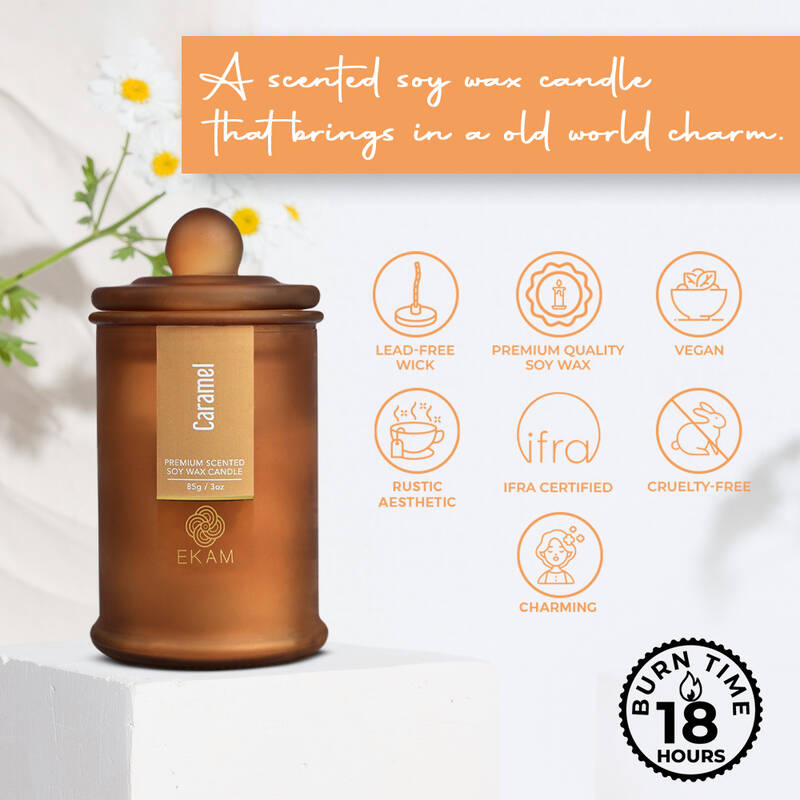 Caramel Apothecary Jar Scented Candle