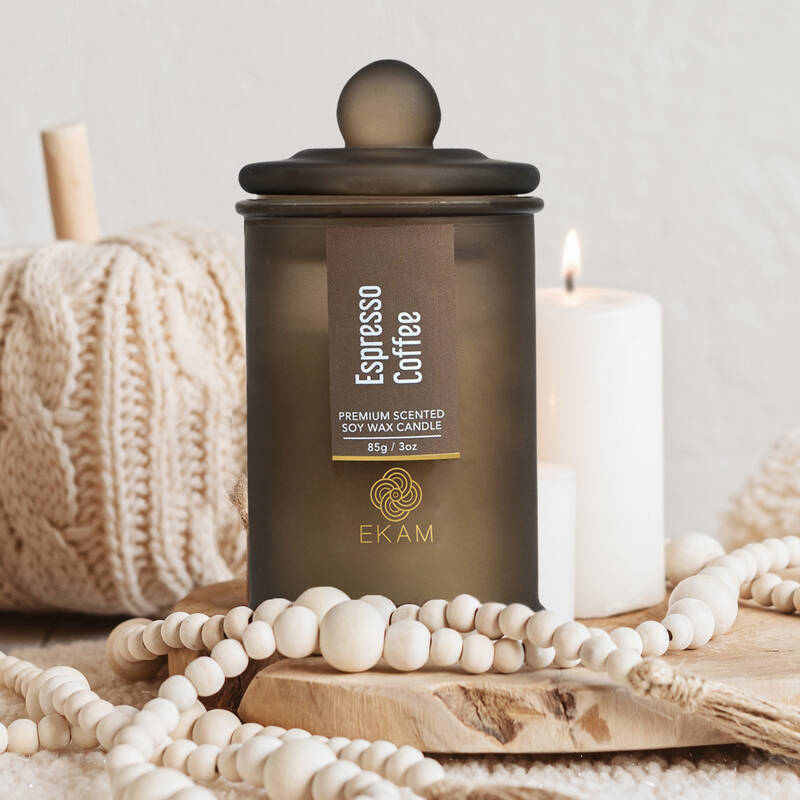 Espresso Coffee Apothecary Jar Scented Candle