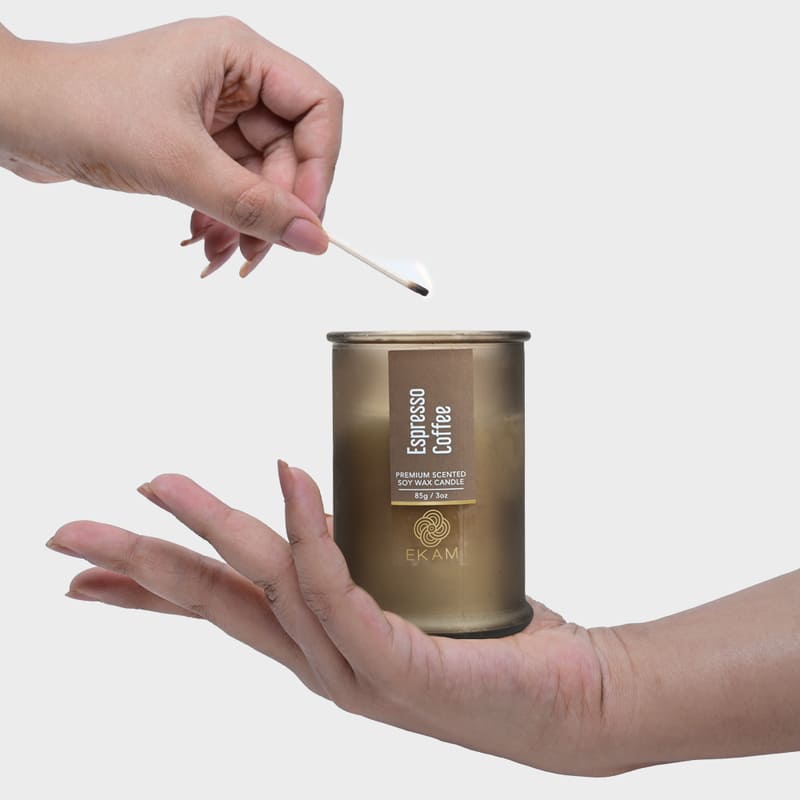 Espresso Coffee Apothecary Jar Scented Candle