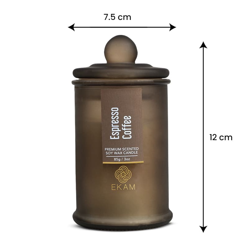 Espresso Coffee Apothecary Jar Scented Candle