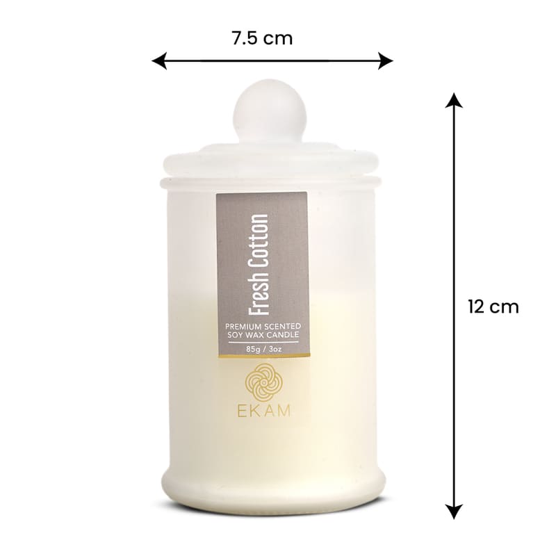 Fresh Cotton Apothecary Jar Scented Candle