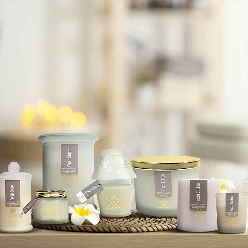 Fresh Cotton Apothecary Jar Scented Candle