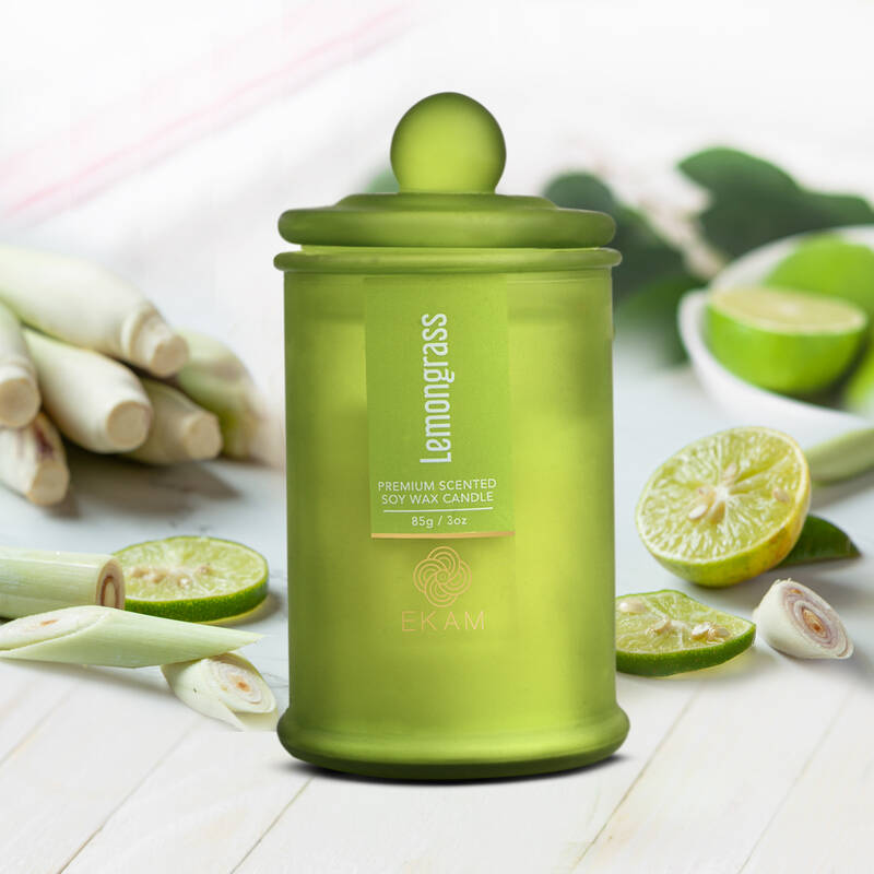 Lemongrass Apothecary Jar Scented Candle