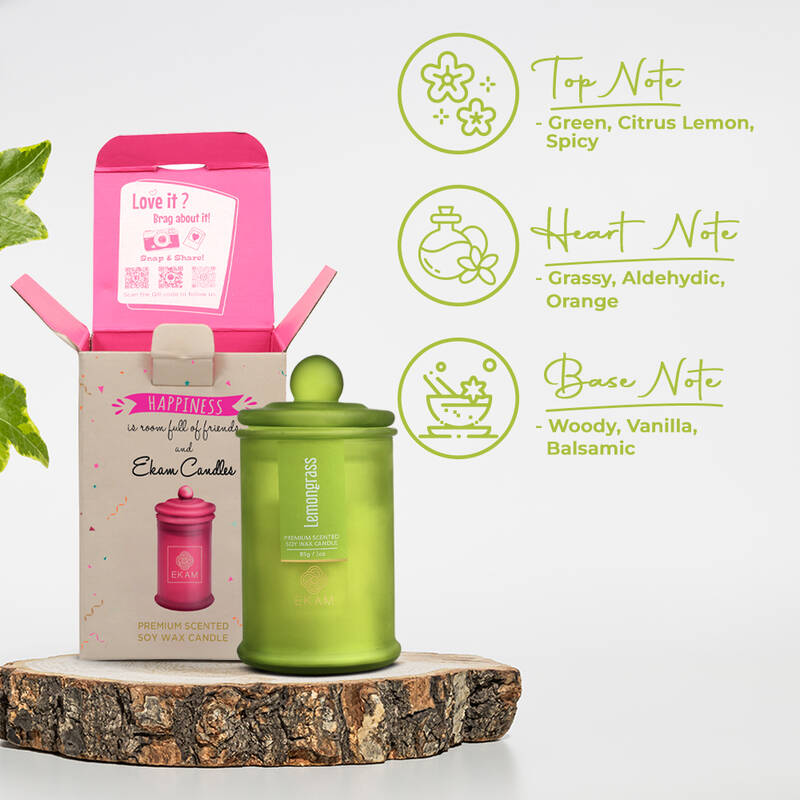 Lemongrass Apothecary Jar Scented Candle