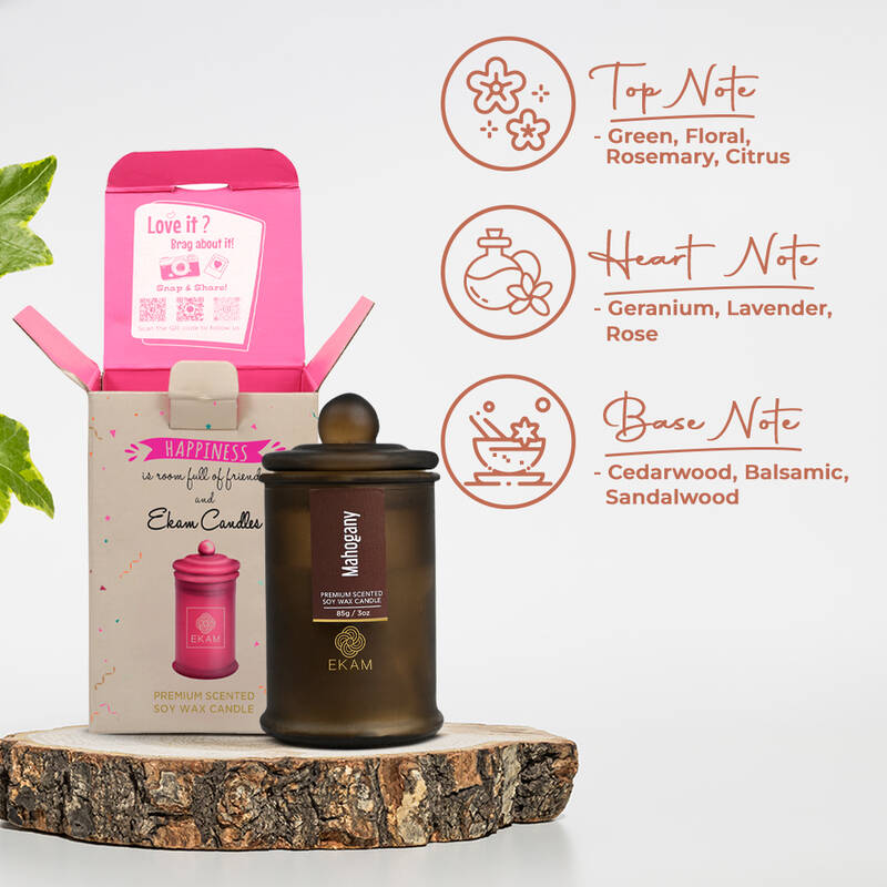 Mahogany Apothecary Jar Scented Candle