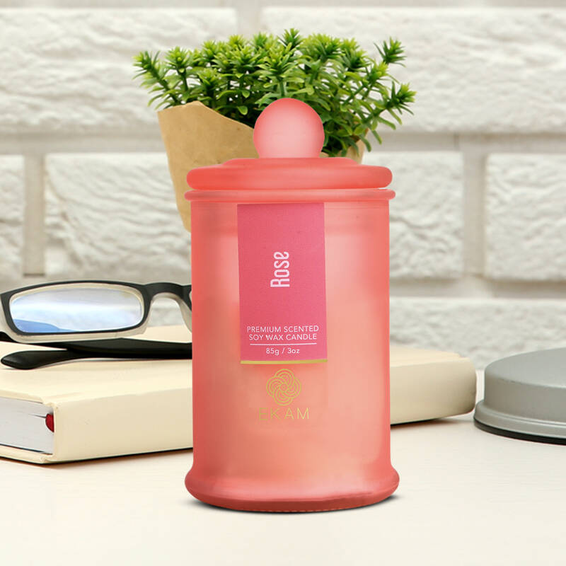 Rose Apothecary Jar Scented Candle