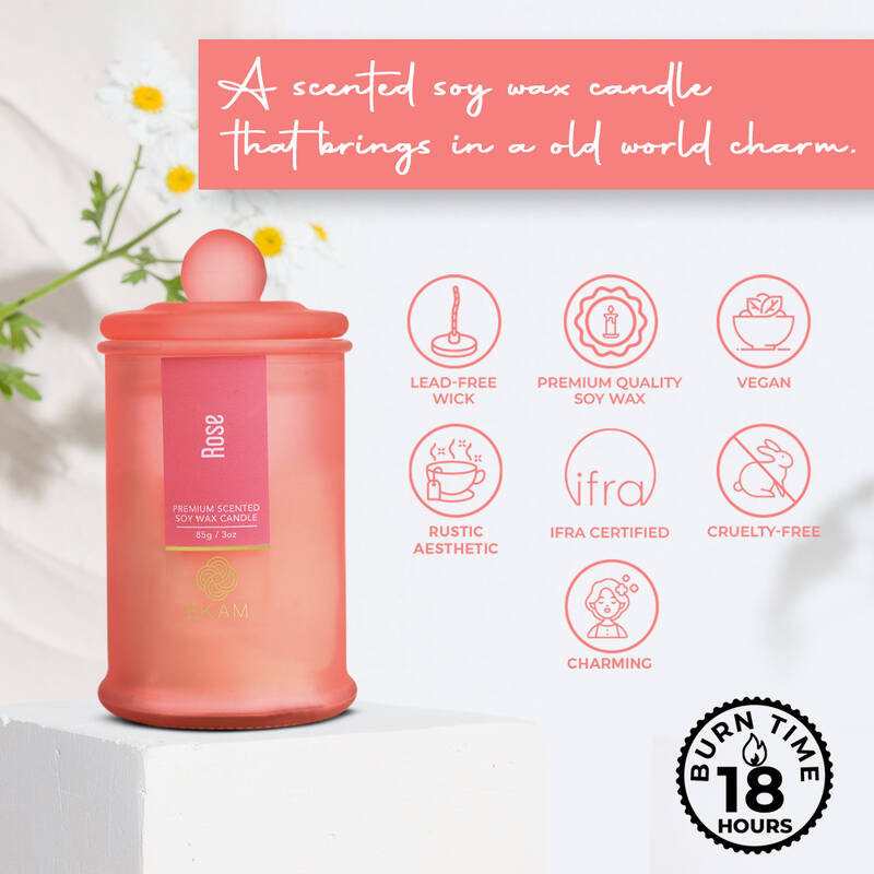 Rose Apothecary Jar Scented Candle