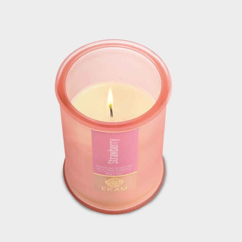 Strawberry Apothecary Jar Scented Candle