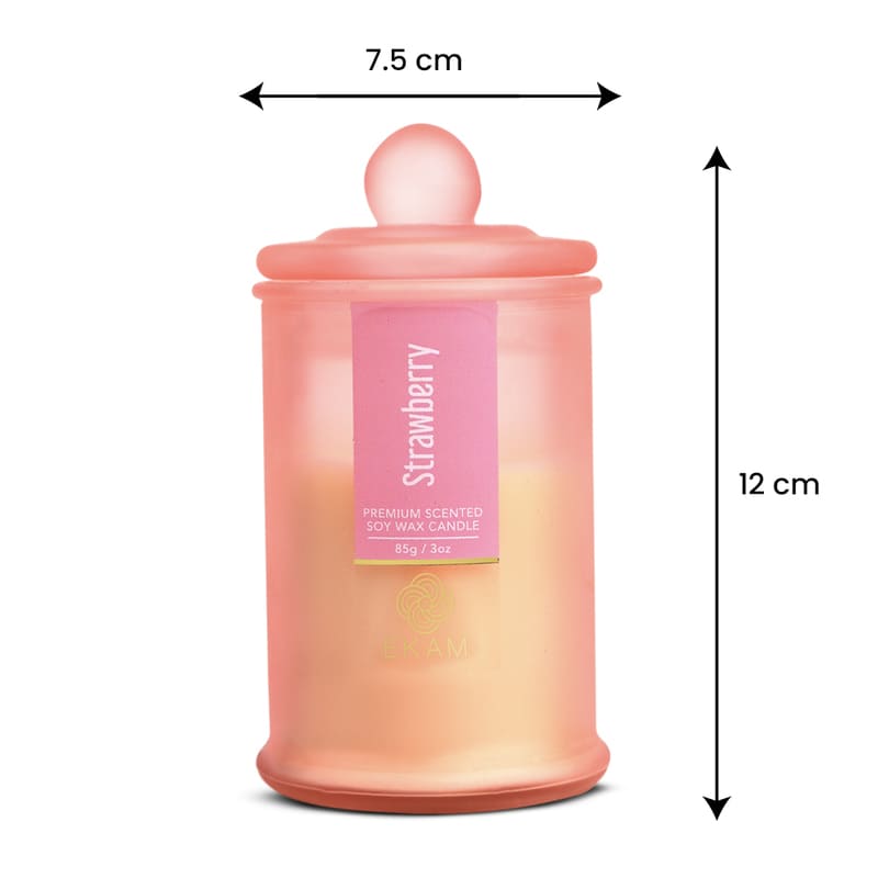 Strawberry Apothecary Jar Scented Candle