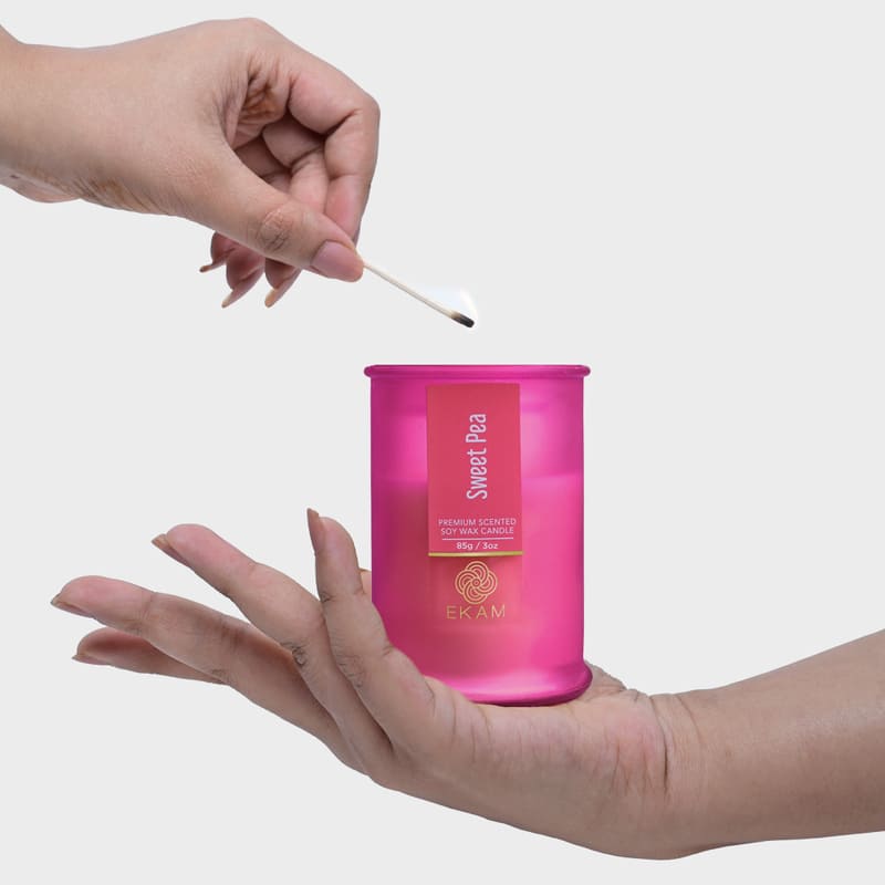 Sweet Pea Apothecary Jar Scented Candle