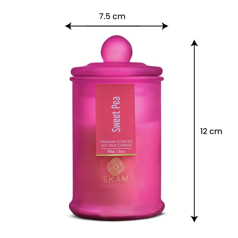 Sweet Pea Apothecary Jar Scented Candle