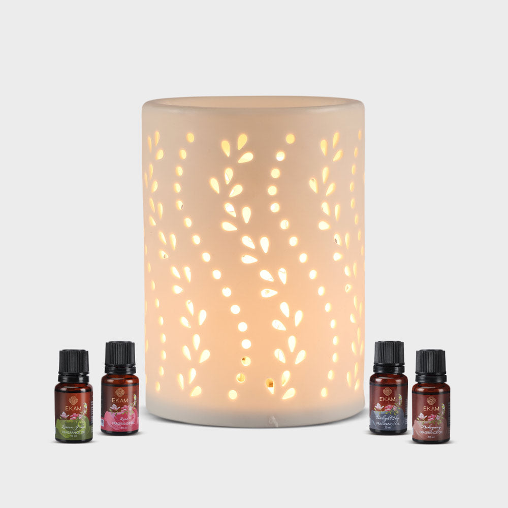 Fern Premium Oil Warmer with 4 Pack Fragrance Oils