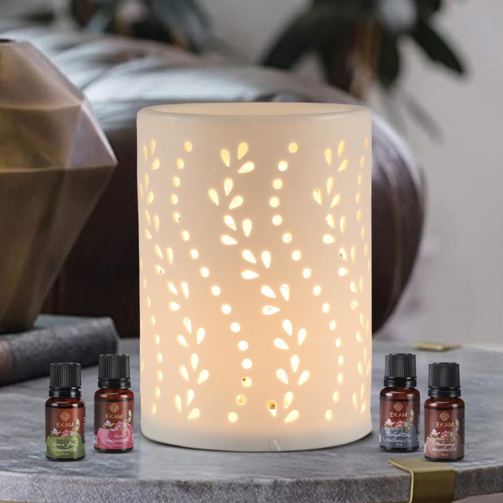 Fern Premium Oil Warmer with 4 Pack Fragrance Oils