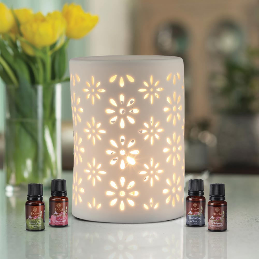 Dahlia Premium Oil Warmer with 4 Fragrance Oil