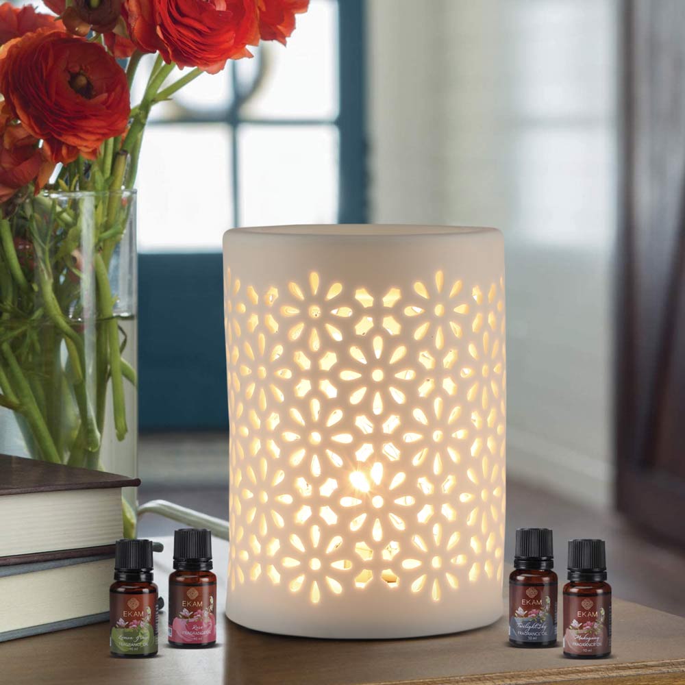 Jali Floral Premium Oil Warmer with 4 Fragrance Oil