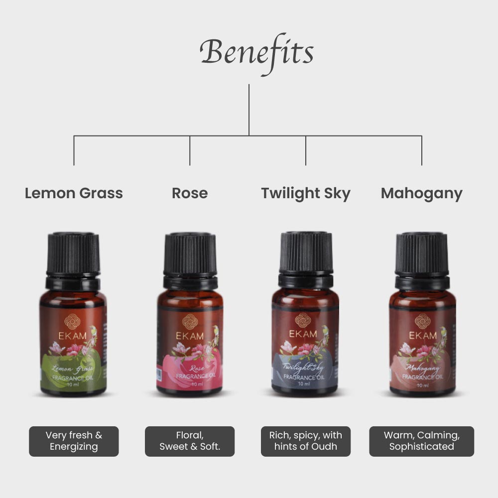 Glowing Buddha Premium Oil Warmer with 4 Fragrance Oil