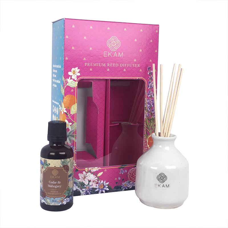 Cedar &amp; Mahogany Reed Diffuser Gift Set