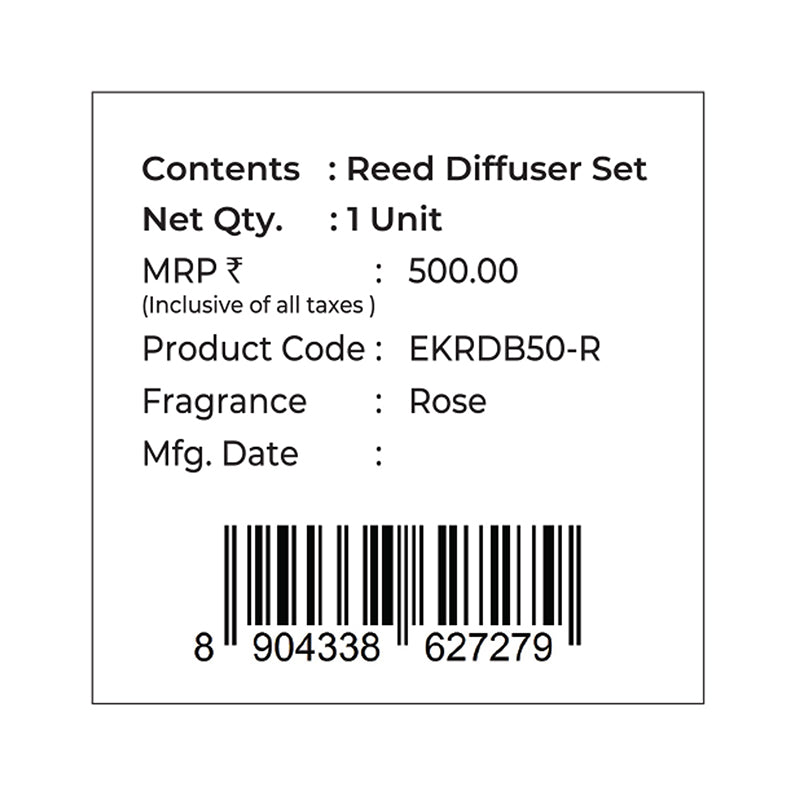 Rose Scented Reed Diffuser Gift Set| Festive Pink Haveli Collection, 2025-26